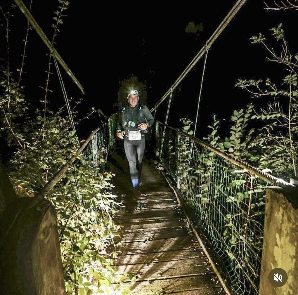 Night trail running